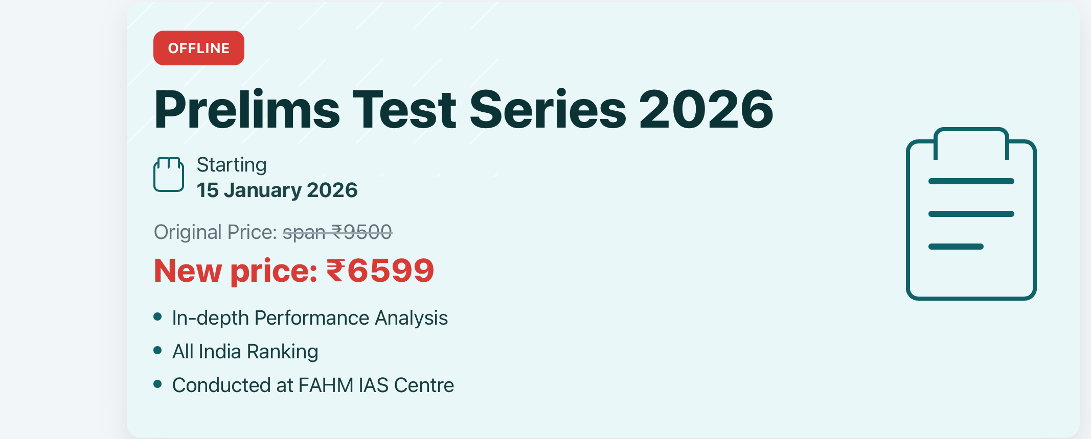 FAHM IAS - Build Your UPSC Journey